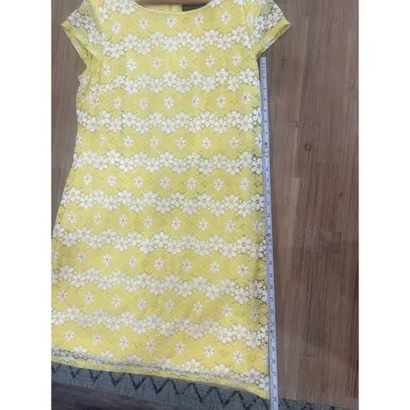 Y2K Yellow with Lace Overlay Dress - Size Medium - Picture 8 of 9